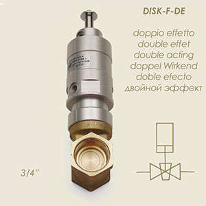 válvula de corredera normalmente cerrada con retorno a aire DISK F DE 3/4"