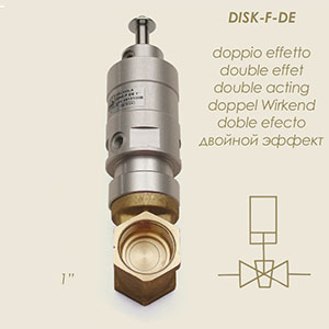DISK F DE 1" normalgeschlossenes Schieberventil mit Luftrücklauf