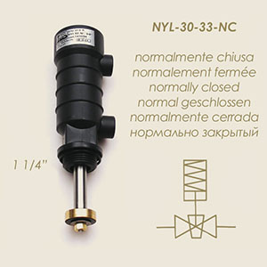 NYL 33 NC 1 1/4" normally closed with recoil gate valve actuator