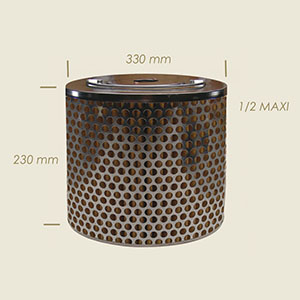 cartucho medio filtrante absorbente (carbón y silicatos) chapa