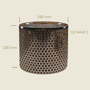 cartucho medio S filtrante absorbente (silicatos) chapa