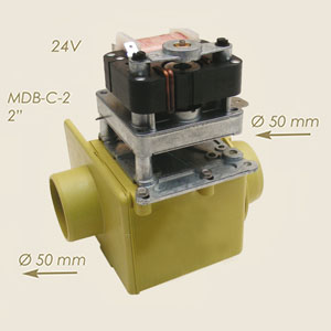 válvula desague agua 2" normalmente cerrada 24 V MDB-C-2