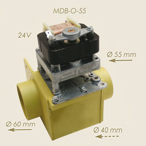 válvula desague agua 55mm normalmente abierta 24 V MDB-0-55