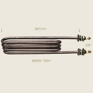 8000 W 3/8" l=350 230 V Heizelement