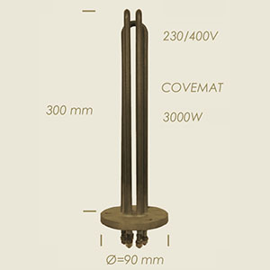3000 W Covemat heater with flange Ø 90 l=300
