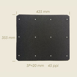 filtro aria 355x425 schiumato nero sp=20 45 PPI