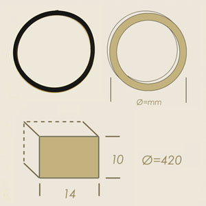HERCLOR round drycleaning viewing panel gasket 420 14X10