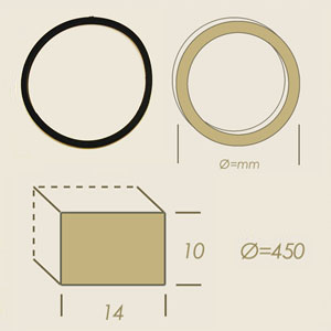 CHEMIGUM round drycleaning viewing panel gasket 450 14X10