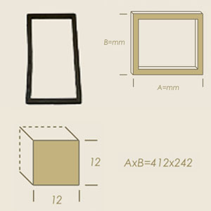 joint HERCLOR rectangulaire 412x242 section carrée 12x12