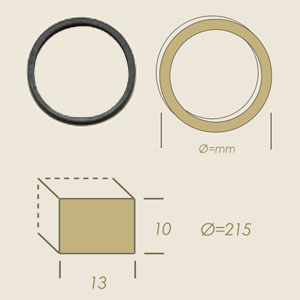 guarnizione Herclor tonda 292 sezione quadrata 12x7