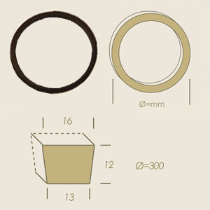 joint Viton ronde 300 13x12x16 distillateur 