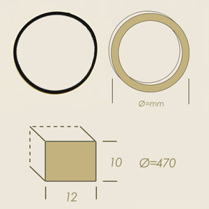 Viton round gasket  470 12x10 distiller