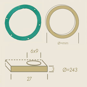 distiller Viton gasket 243 27x3 F6x9