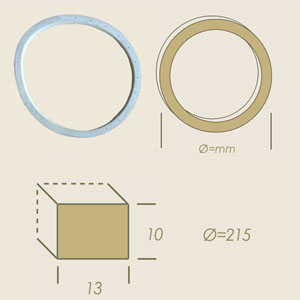 CHEMIGUM round gasket 215 with rectangular section 13x10