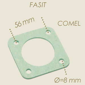 joint 82x82 4 trous Ø 8 Comel Pratika