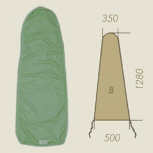 cover model B green AL A=350 B=1280 C=500