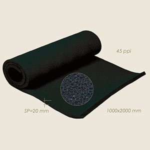 schiumato polietere filtro secco sp=20 1000x2000 45PPI