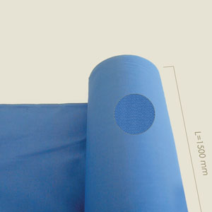 Gewebe AL 65% Polyester 35% Baumwolle hellblau l=1500