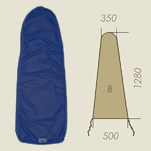 Überzug Modell B blau AL A=350 B=1280 C=500