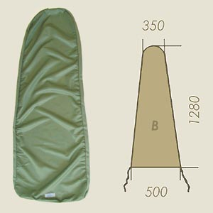 cover model B dark green STRETCH A=350 B=1280 C=500