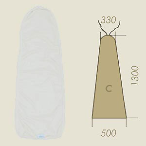 foderina modello C ecru NOMEX A=330 B=1300 C=500