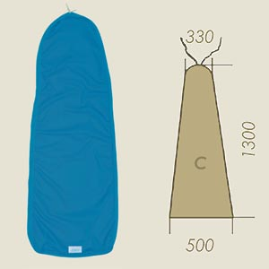 cover model C blue NOMEX A=330 B=1300 C=500