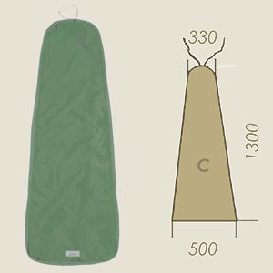 foderina modello C verde scuro SSE A=330 B=1300 C=500