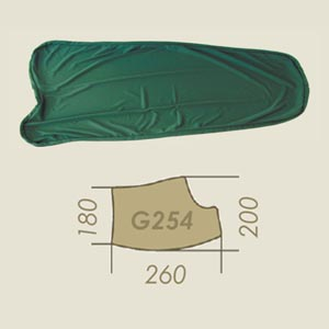 housse G254 (2 pièces) vert foncé STRETCH A=200 B=260 C=180