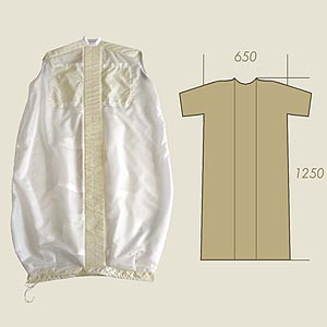 housse mannequin chemiserie Rotondi QAD 50 blanche A=1250 B=650