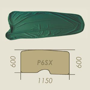 housse P6SX vert foncé STRETCH A=600 B=1150 C=600