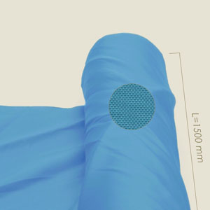 tessuto SSE poliestere azzurro l=1500