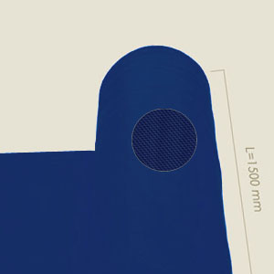 fabric DEK polyester HT blue l=1500