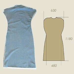 grillage recouvrement housse mannequin taille grande A=1180 B=630 C=480 E=640