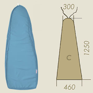 Prontotop Drypad modello C azzurro HR3 A=300 B=1250 C=460