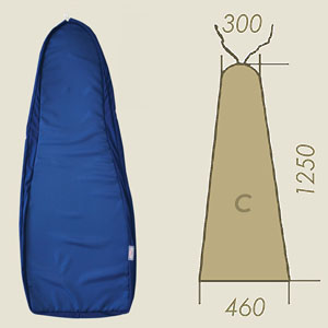 Prontotop Drypad modèle C bleu HR3 A=300 B=1250 C=460