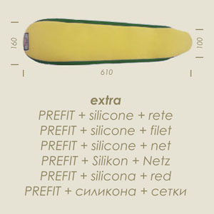 Prontotop jeannette EXTRA P vert PREFIT avec silicone et grillage 610x100x160